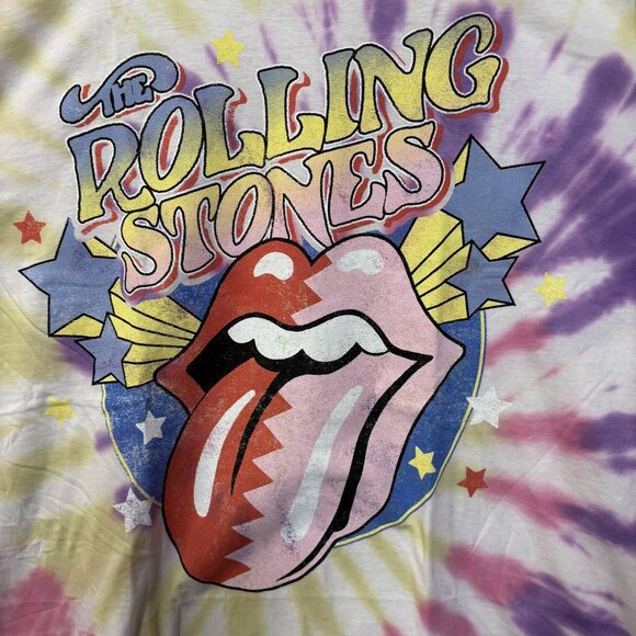 Rolling Stones Hot lips Sunset Tie Dye T-Shirt XL - Picture 2 of 4